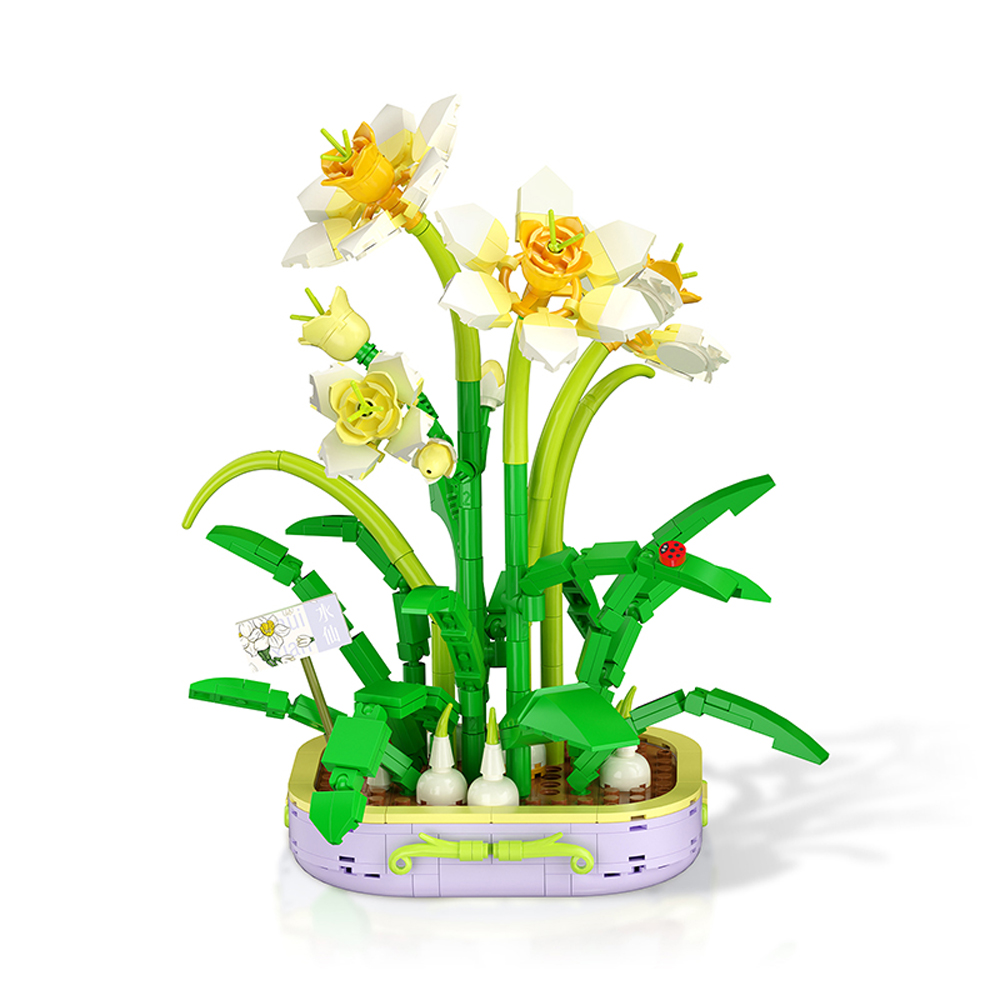 Knew Built エレガントな 3D ブラック ローズ フラワー ビルディング ブロック セット - 赤と黄色の花束モデル、精密おもちゃ、家の装飾、ギフトアイデア