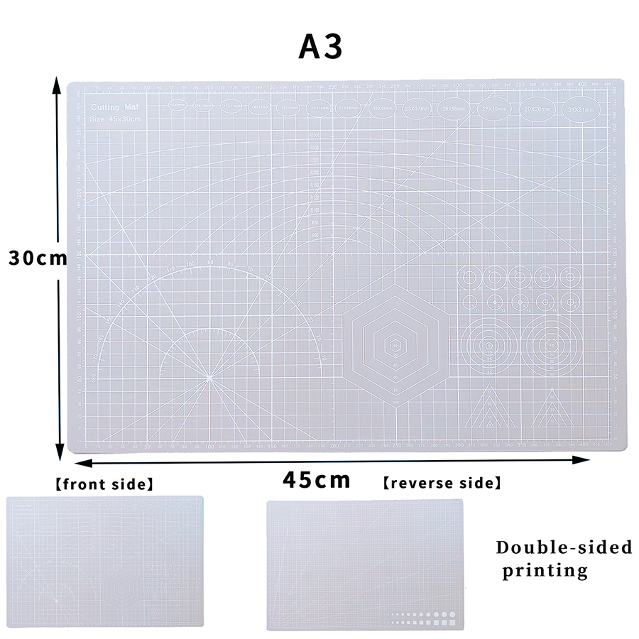 A3 PVC Cutting Mat double Side Cut Pad for crafts cutting table Card cutter DIY Knife Engraving Leather Cutting Board 123