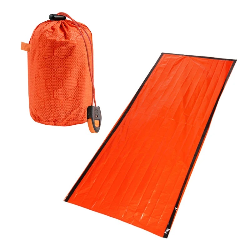 Saco de dormir térmico leve e à prova d'água, cobertor de sobrevivência, acampamento, caminhadas, equipamentos para atividades ao ar livre