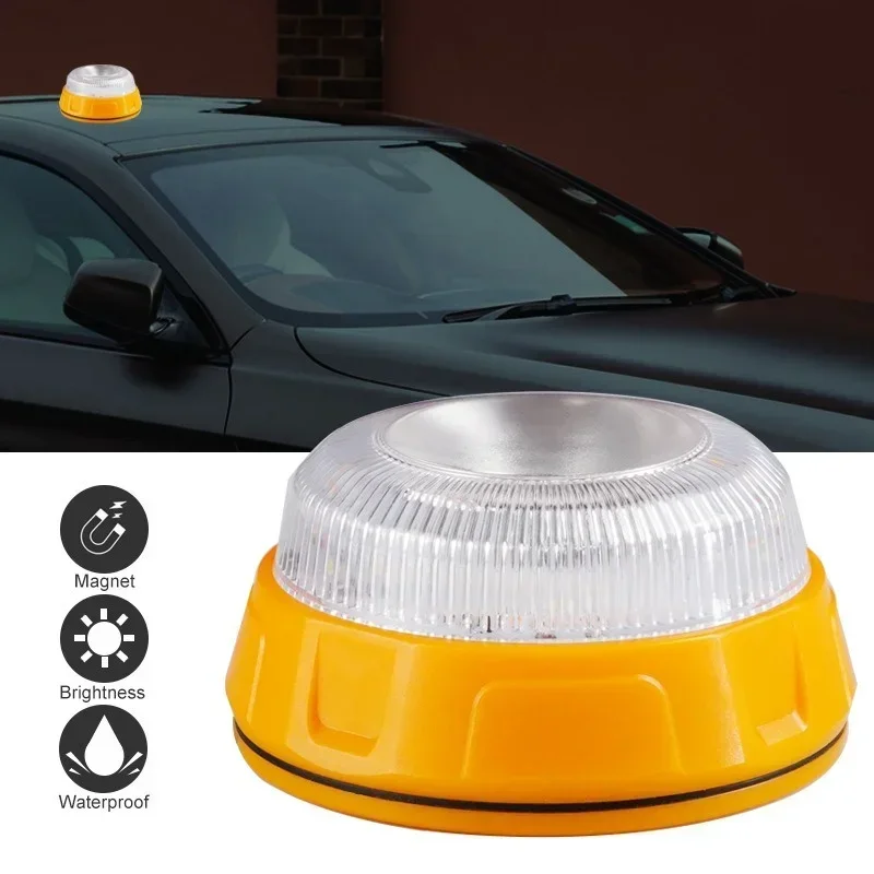 Car Emergency Beacon V16 SOS Light Roadside Safety Help Flashing Lamp Traffic Safety Warning Magnetic Breakdown Work Lamp Sign