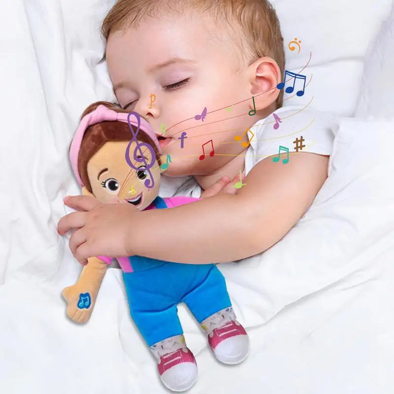 การ์ตูน MS Rachel ตุ๊กตาของเล่นตุ๊กตาพูดร้องเพลงหมอนเด็กทารกเด็กวัยหัดเดิน Sleeping Plush ตุ๊กตาของขวัญวันเกิดสําหรับเด็กผู้หญิง