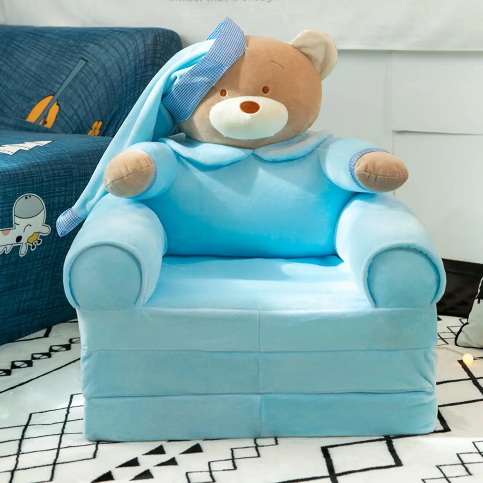 Funda para asiento de silla para niños, funda extensible lavable de 3 capas para sofá cama, funda para sofá para sala de estar, dormitorio y hogar
