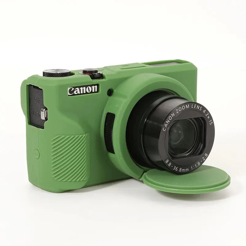 Funda de piel de silicona suave para cámara Canon G7XII G7X II G7X Mark 2 G7X2 G7X3 G7XIII, funda de goma con Protector de lente