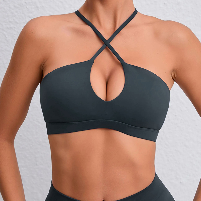 Hearuisav-Top de gimnasio para mujer, ropa de Yoga de entrenamiento, ropa interior deportiva elástica para mujer, sujetador de Yoga cruzado, Sujetador deportivo Sexy,sujetador invisible push up,brasieres para mujer