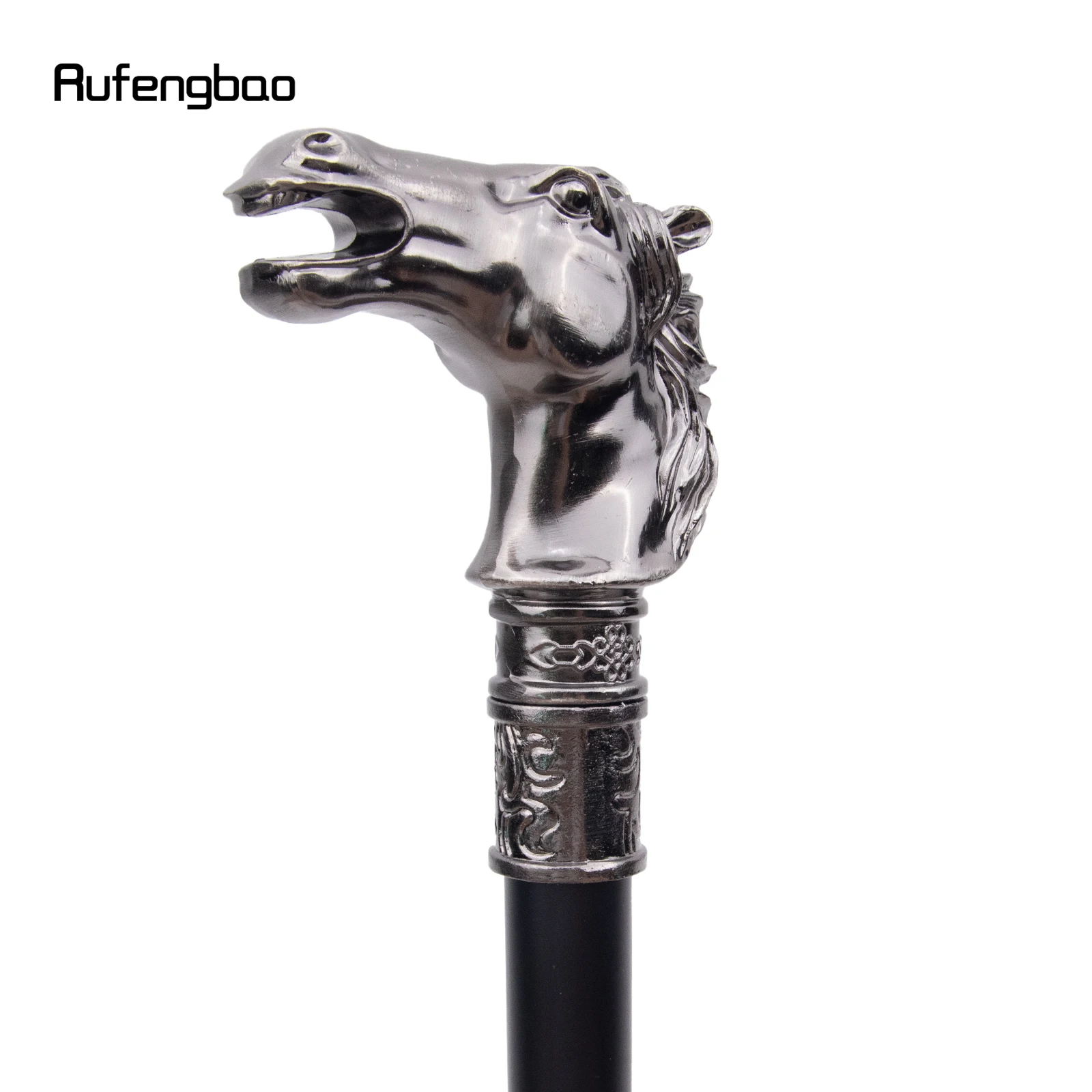 Cabeça de cerdas de cavalo animal moda bengala decorativa cospaly festa vintage elegante bengala crosier 93cm