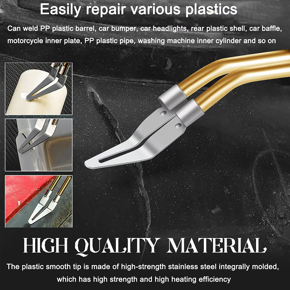 6 Pieces Multi-Functional Plastic Welding Machine Welding Head Set Soldering Repair Iron Smooth Head Welding Tool