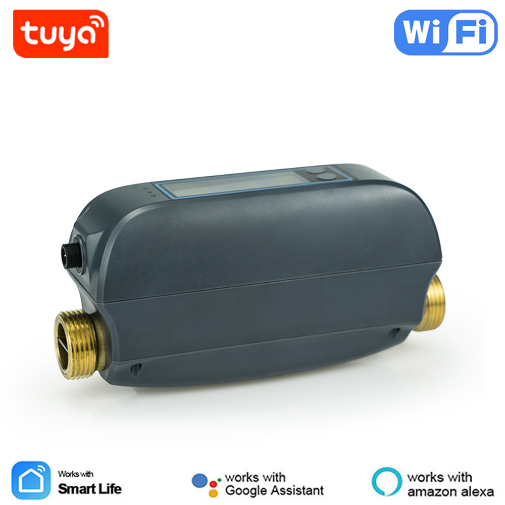 Tuya Smart WiFi Válvula de água Monitoramento do consumo de água e exibição de gerencio de fluxo de água Bateria recarregável embutida.
