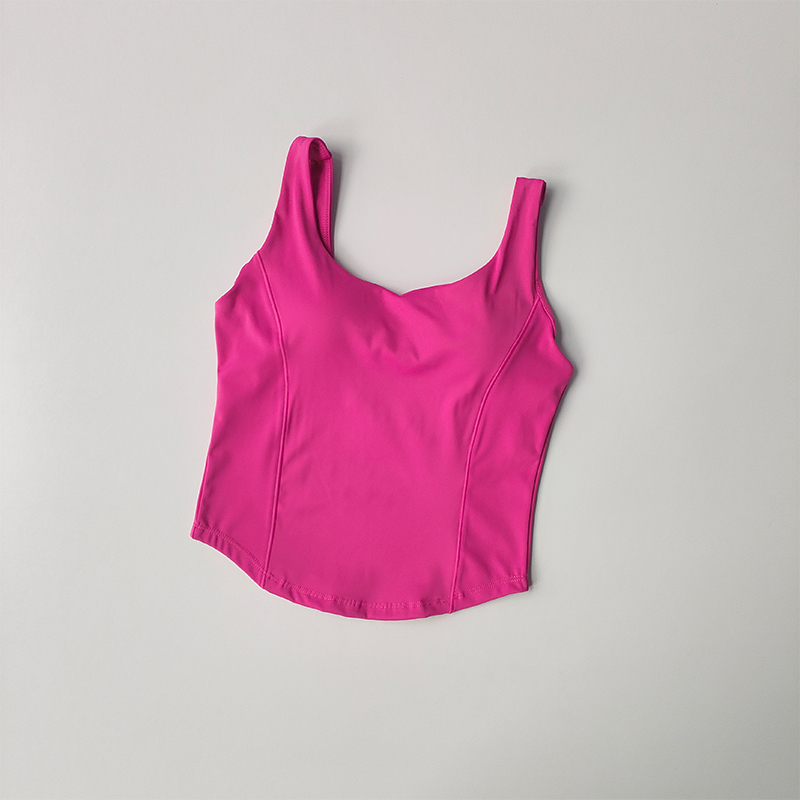 Camiseta sin mangas de alta resistencia para mujer, Sujetador deportivo a prueba de golpes para correr, sujetador de Yoga desnudo de alta elasticidad para uso externo