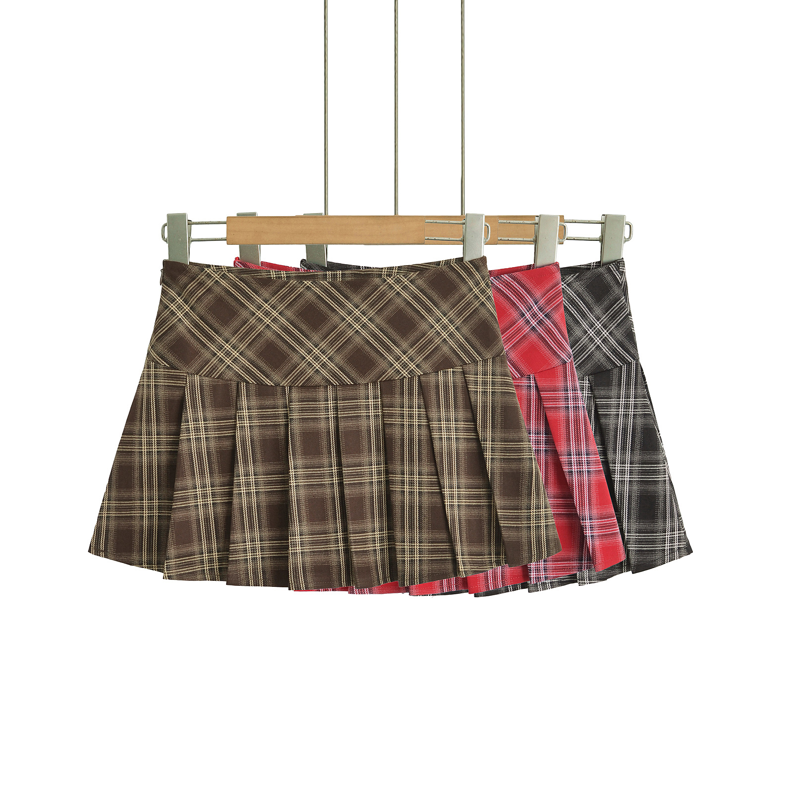Minifaldas para mujer, moda coreana, faldas a cuadros rojas, ropa Y2k para mujer, faldas cortas bonitas, faldas plisadas Vintage Harajuku Preppy