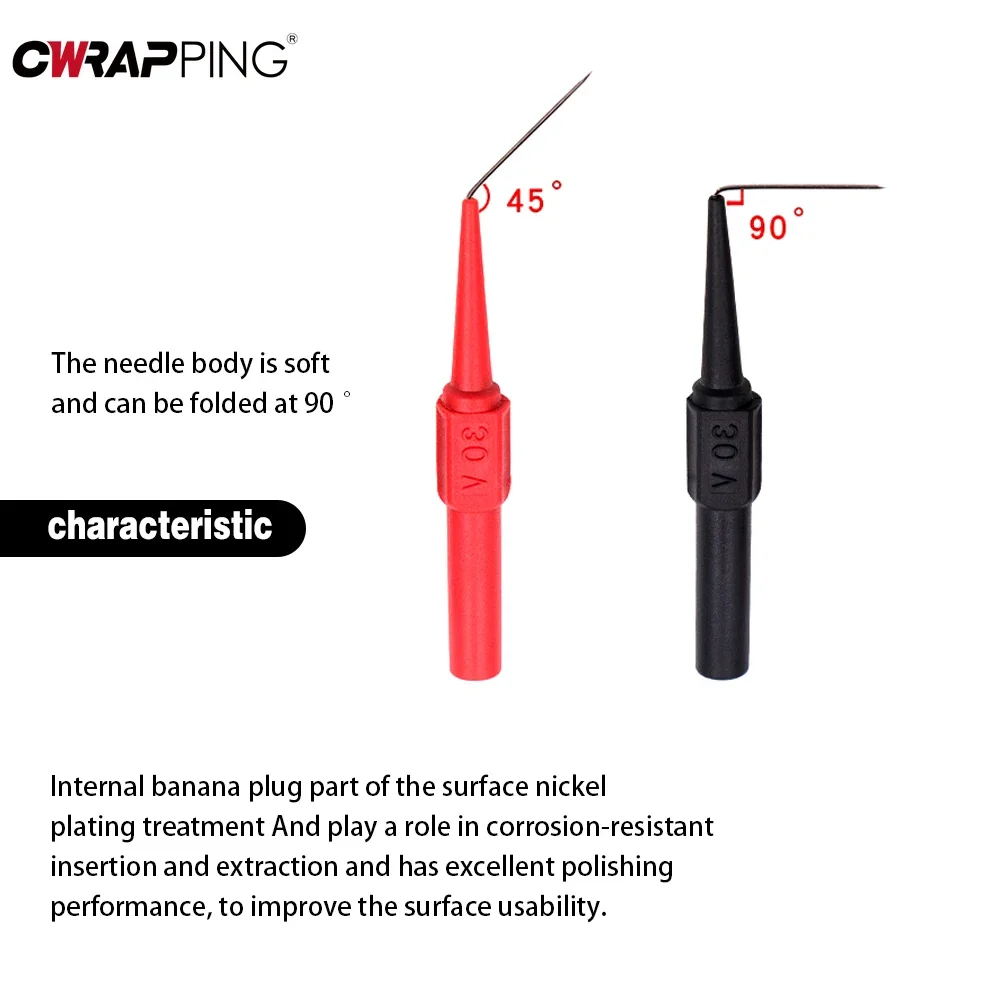 2/4/8PCS รถ TIP Probes เครื่องมือวินิจฉัยฉนวนกันความร้อนเข็มเจาะไม่ทําลายมัลติมิเตอร์ปากกาทดสอบ CLAMP ทองแดงเครื่องมือ