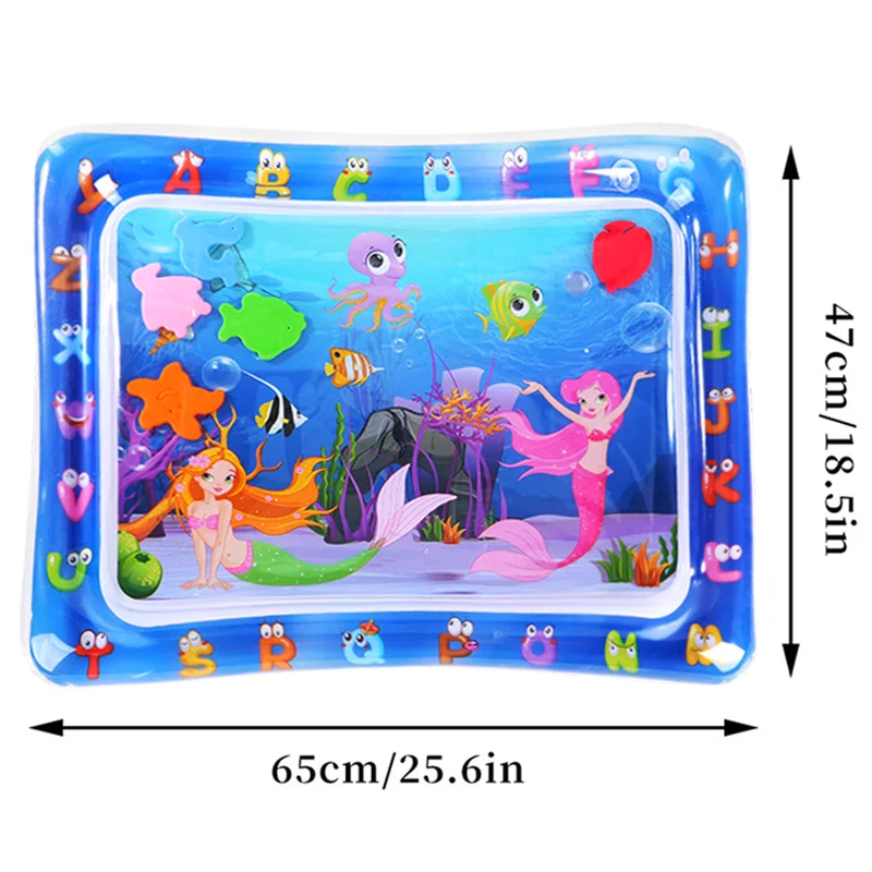 1pc sereia inflável pvc jogando esteira do bebê jogar tapete de água almofada da criança crianças educação precoce atividade brinquedos esteira almofada presente