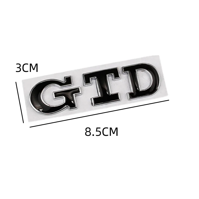 3D Metall Schwarz Rot Logo GTD Emblem Buchstaben Auto Front Grill Abzeichen Stamm Aufkleber Für 4 5 6 7 MK4 MK5 MK6 MK7 GTD Zubehör