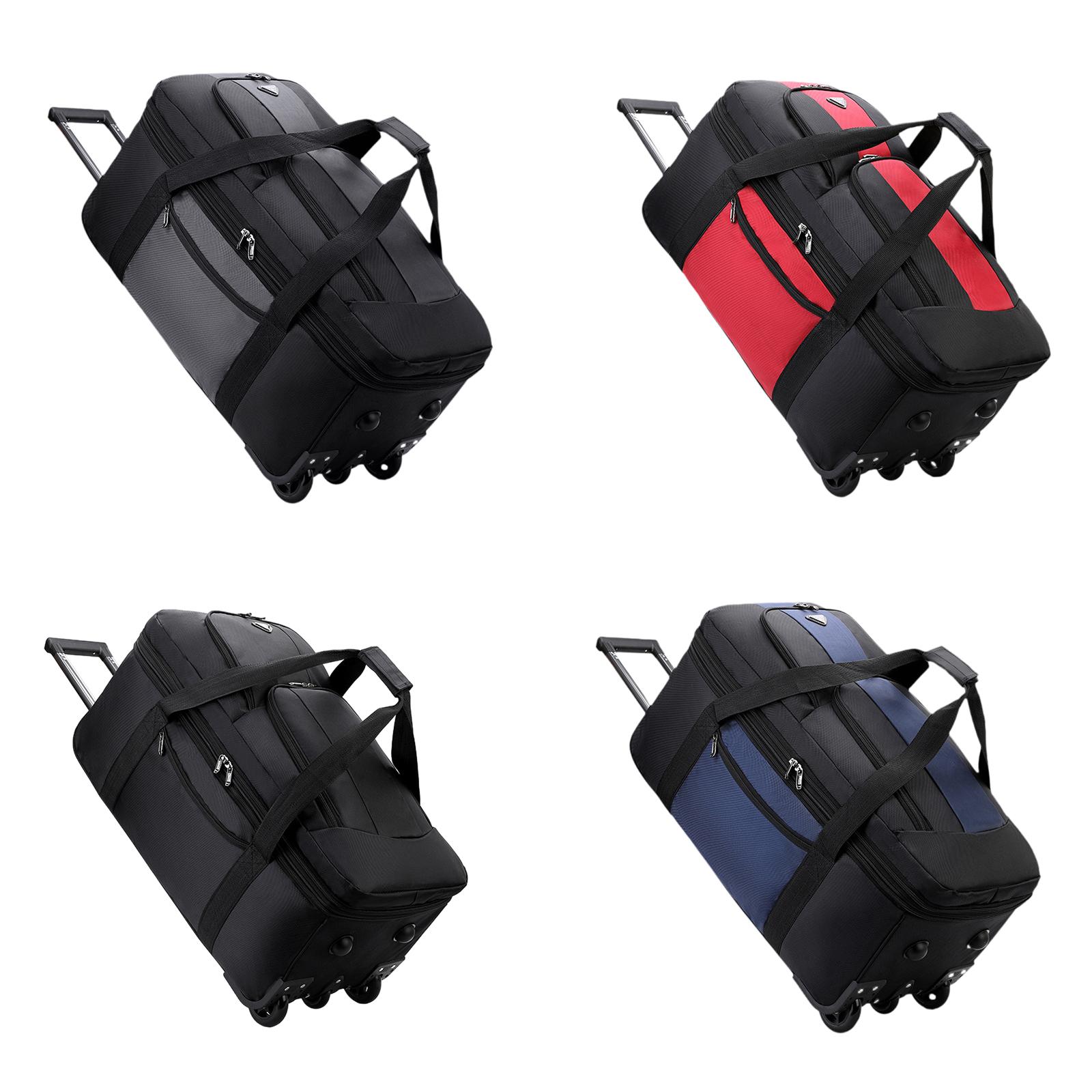 Bolsa de lona com rodas portátil multiuso mala giratória roda saco de bagagem para esportes homens viagem de negócios piquenique