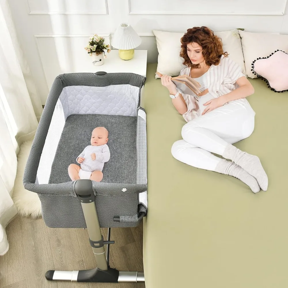 Babybett Krippe, tragbare Reise Schlaf bett Seite Stuben wagen mit/Trage tasche, Neugeborenen Stuben wagen zu Säugling, Kinder bett mit