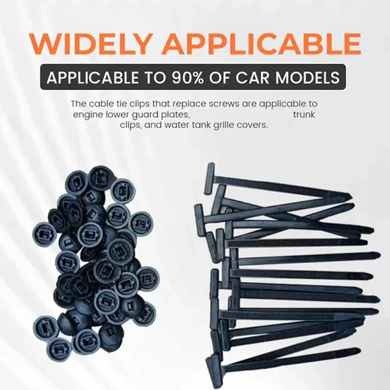 100/50/20pcs Zip Nylon Tie Wrap Cable Fixed Fastener Clips Car Hose Fastening Zip Strap Self-Locking Reusable Nylon Cable Ties