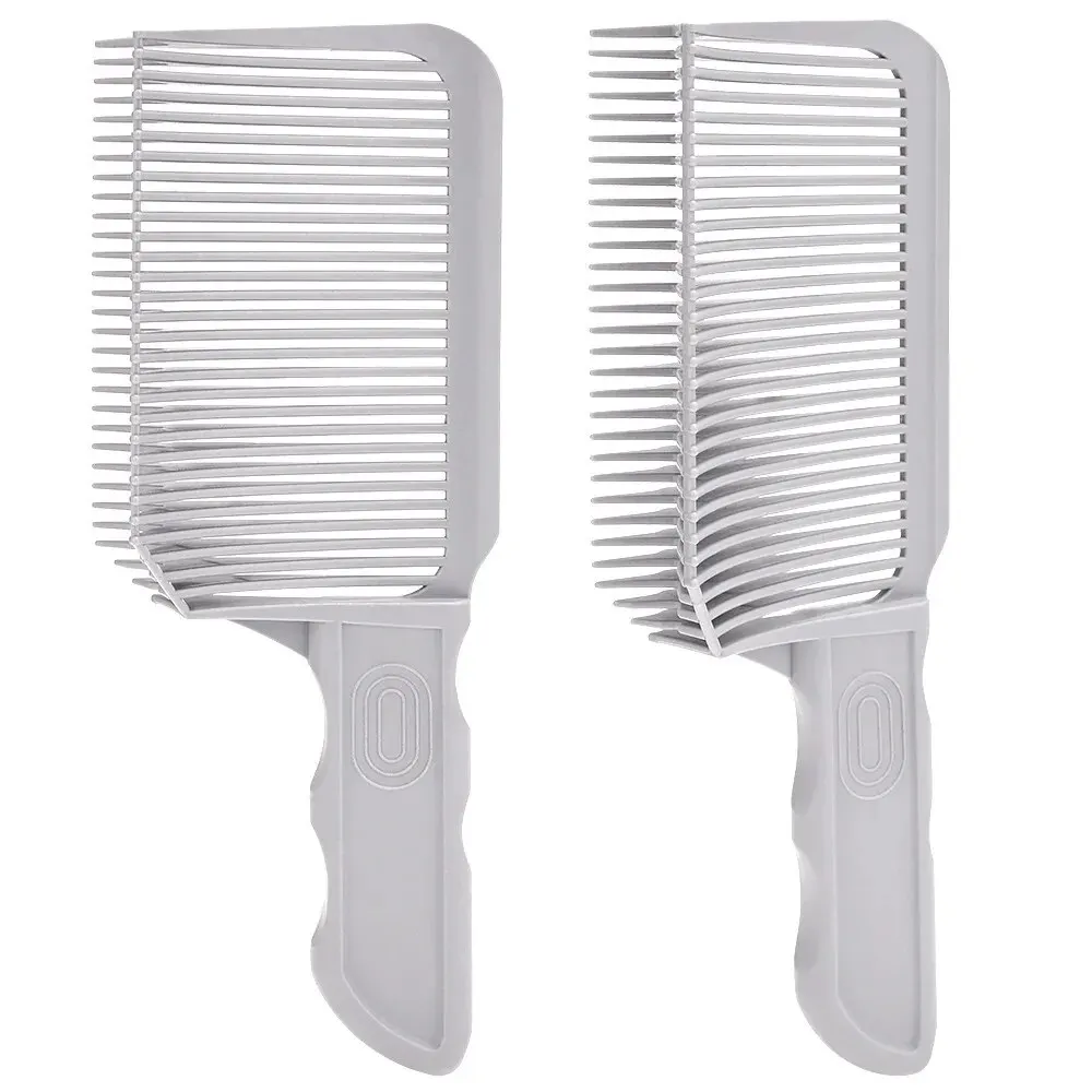 【Hete verkoop】Nieuwe Clipper Kam HEREN STYLING Platte Haarkam Gebogen V-vormige Kapper Kam Positionering Gradiënt Ontwarren Haar Magie