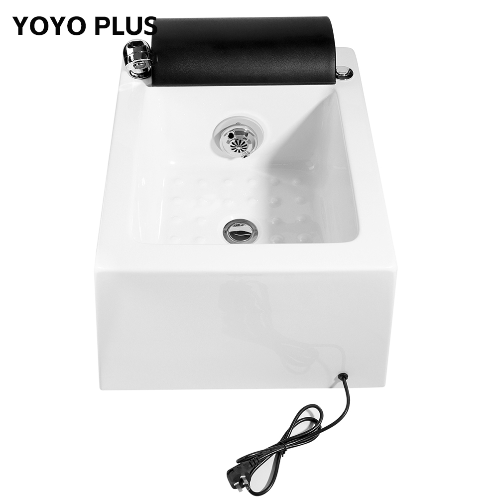 プロ仕様アクリルフットスパバスマッサージャー、ジェット、LEDライト、ヒーター、リモコン付き - リラックス用ホームサロンペディキュアタブ