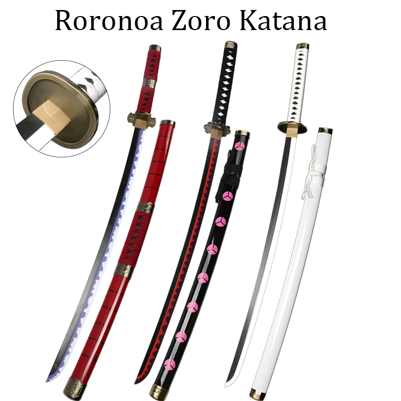 Roronoa Zoro Katana 104cm/41inespada de Cosplay de personaje con soporte y cinturón Trafalgar Law Red Sandai kitetsu Yubashiri