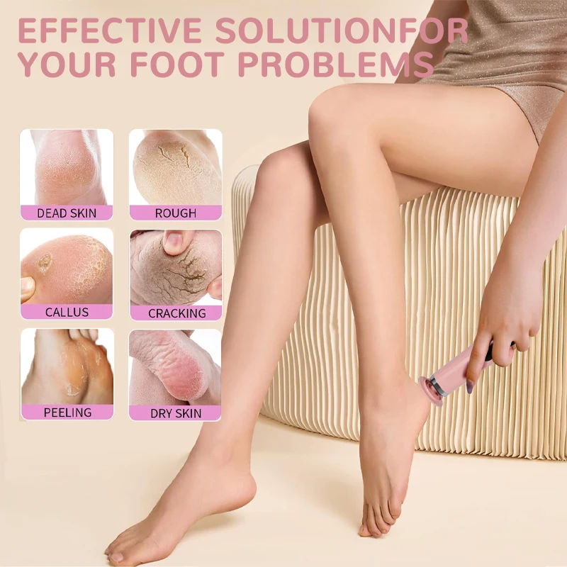 Wireless Electric Foot Callus Remover Machine Rechargeable Pedicure Tool for Dead Skin And Cuticle Removal with Replacement Sand