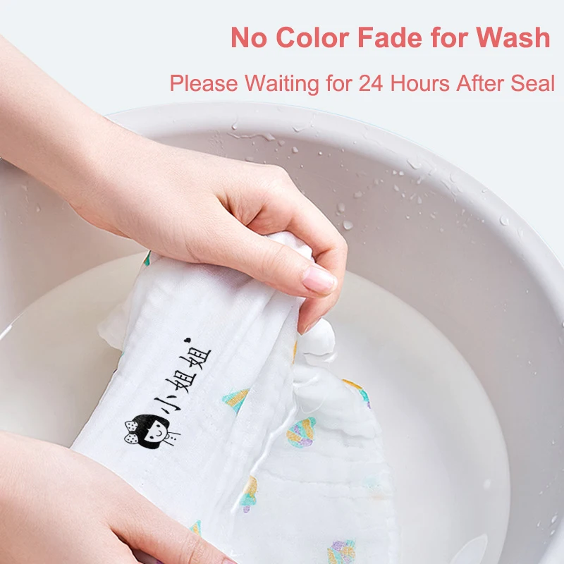ชื่อเด็กซีลที่กําหนดเอง Double-Layer หมึกสีดําและสีขาวแสตมป์นักเรียนอนุบาลเสื้อผ้ากันน้ําชื่อสติกเกอร์แสตมป์