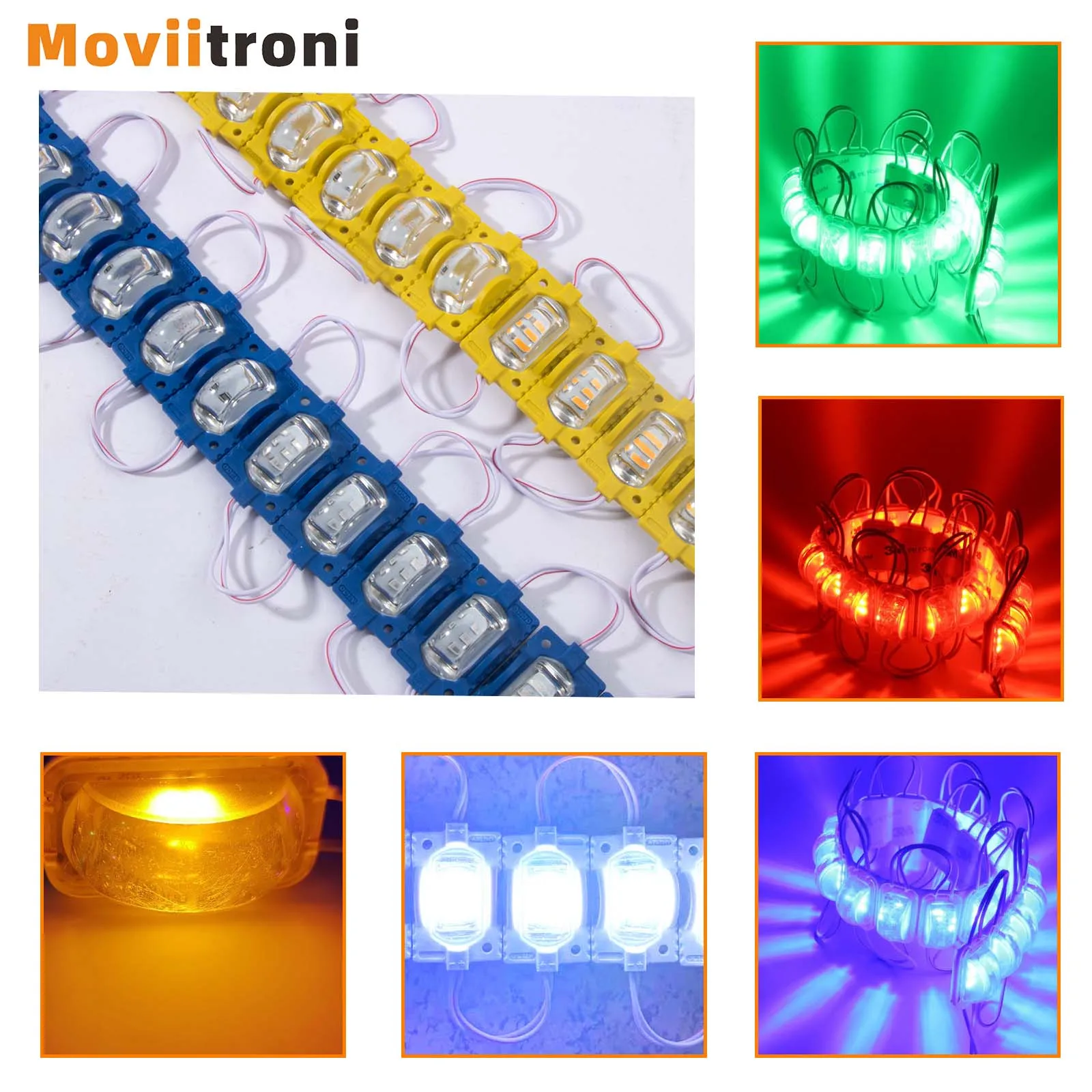 20pcs COB LED Module Light Sign DC 12V Waterproof for Storefront Advertising Lighting With Tape Adhesive