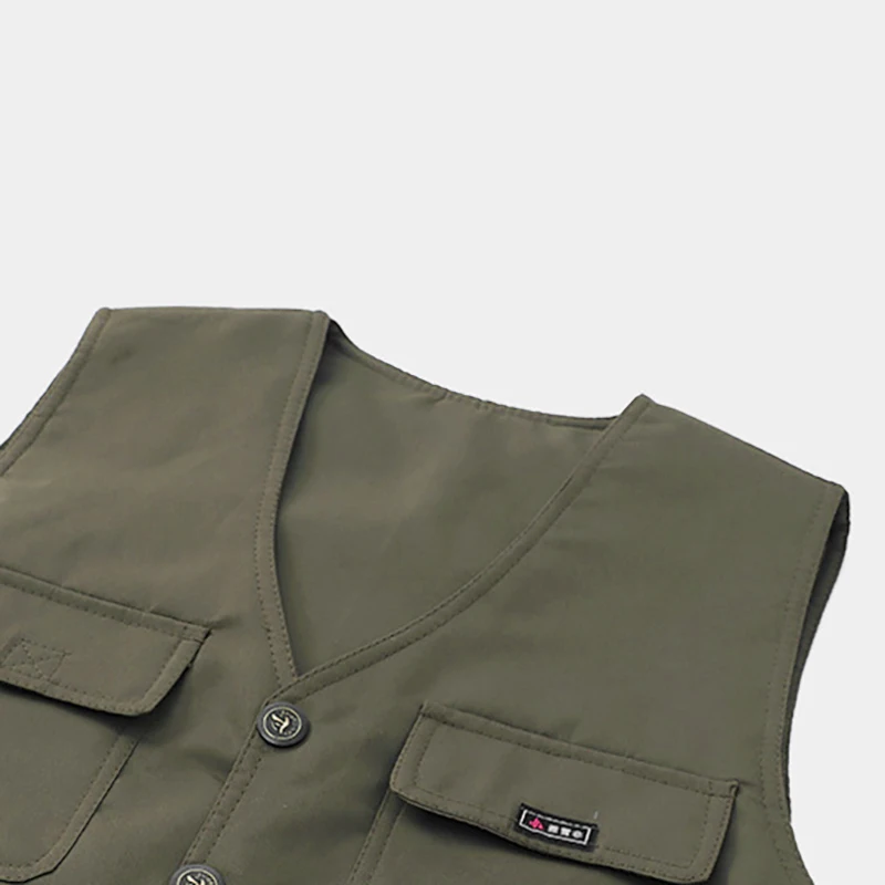 Clearance_New 2024 Herren Frühling Sommer Herbst Dünne Schultern Weste mit mehreren Taschen Lässige Mode Outdoor Angelweste J
