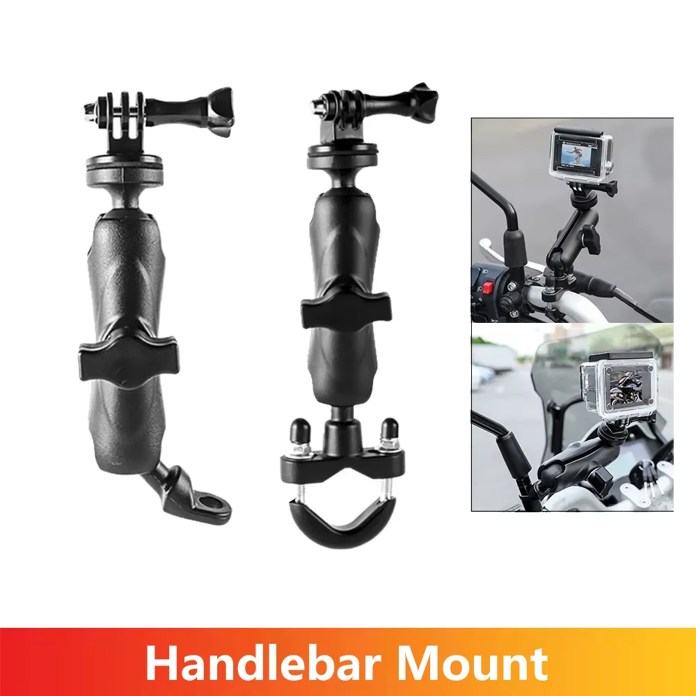 Soporte de espejo para manillar de motocicleta, soporte para bicicleta para GoPro 13 12 11 10 9 Insta360 SJCAM DJI Osmo, accesorios para Cámara de Acción