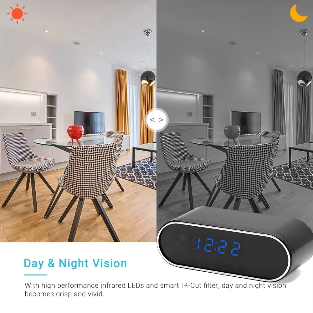 1080P FHD remote viewing camera supports WiFi 2.4G motion detection, infrared night vision, home wireless Mini Camera