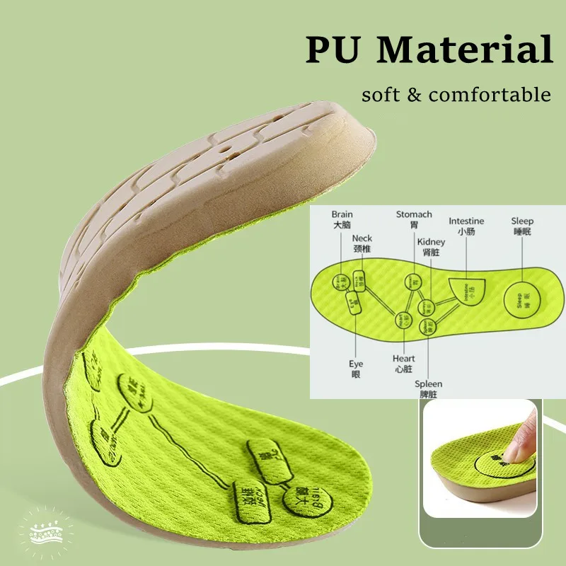 Sottopiede per digitopressione del piede Uomo Donna Morbido e traspirante Inserti per cuscino sportivo Deodorante che assorbe il sudore Suola per scarpa ortopedica