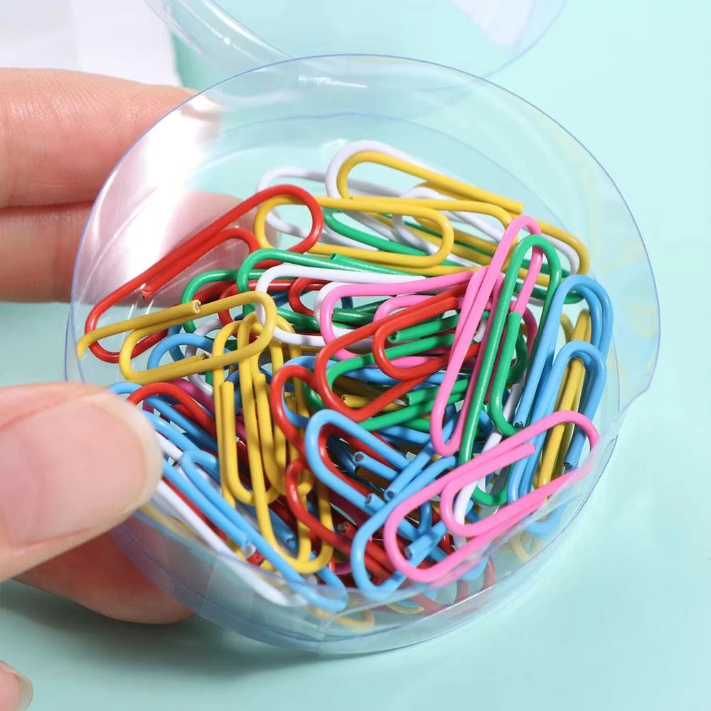 200-Pack - 28mm Colorful Metal Paperclips, Creative Bookmarks, Notebook Folders, Office Stationery Binding Bookmarks
