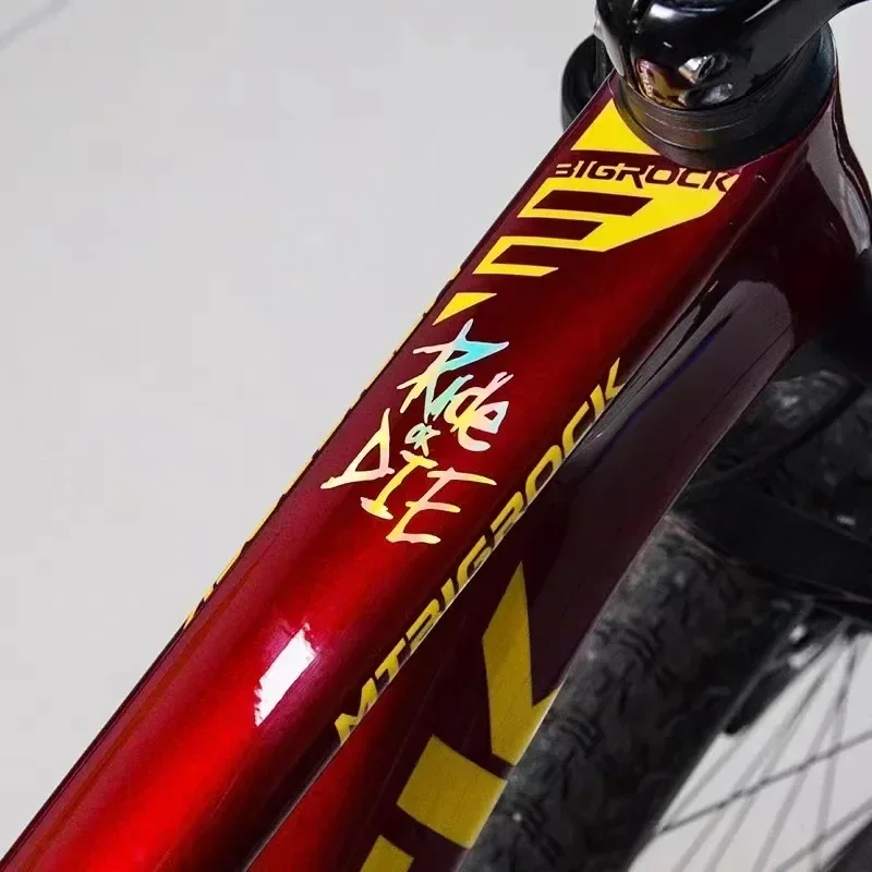 ライドオアダイバイクフレームステッカー自転車トップチューブ防水デカール MTB 自転車装飾フレームバイクオートバイアクセサリー