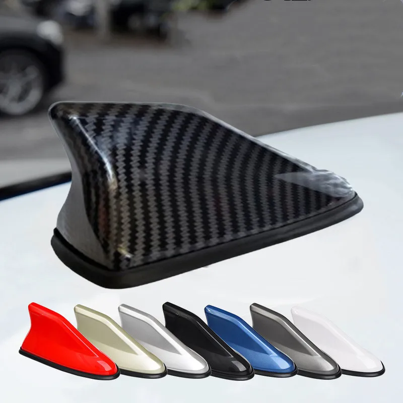 Universele Auto Antennes Haaienvin Antenne Auto Radio Signaal Antennes Dak Antennes Voor Auto Model Auto Styling Carbon Fiber Look