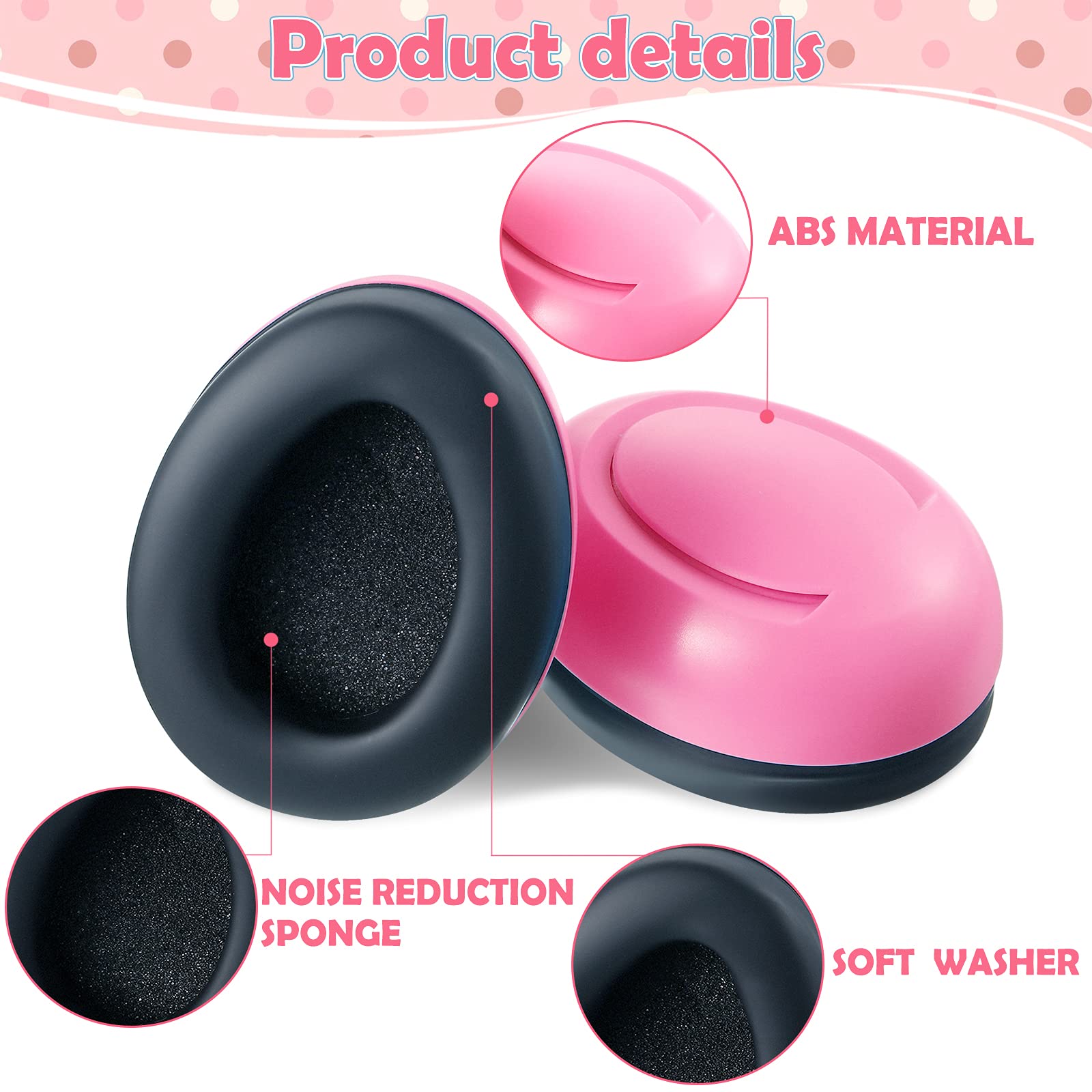 Auriculares con cancelación de ruido para bebé, orejeras con protección para los oídos para bebés con diadema elástica, accesorios de viaje para avión para bebé