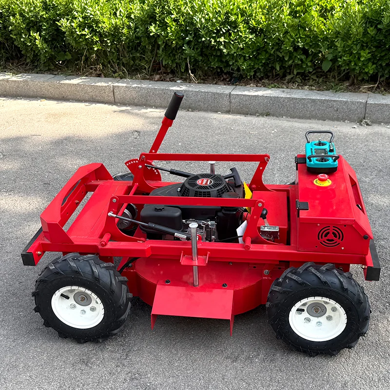 Aangepaste Rc Grasmaaier Robot Sneeuwploeg Sneeuwblad Grasmaaier Crawler Nul Turn Afstandsbediening Mini Smart Robot Gas Grasmaaier