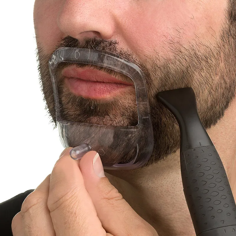 5 pezzi/set strumento per lo styling della barba trasparente e modello di rasatura per uomo modellatore per lo styling dei baffi