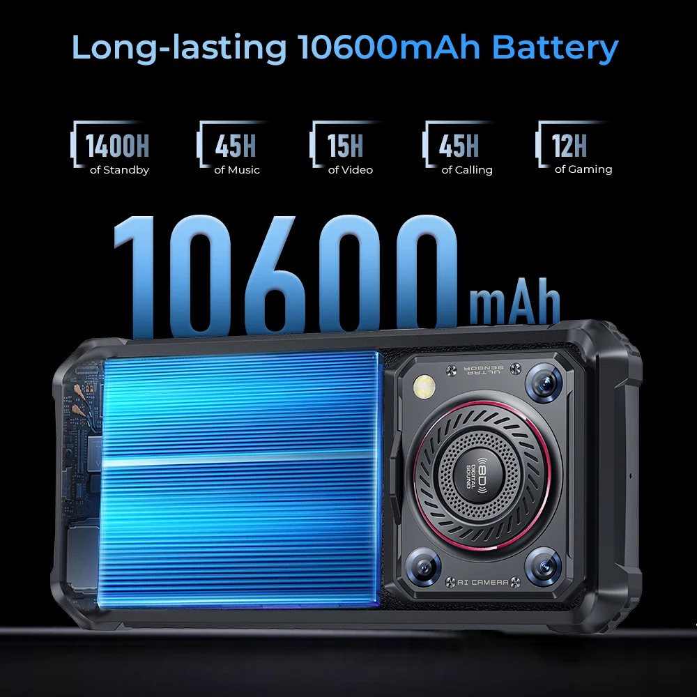 [World Premiere] Oukitel WP36 Rugged Smartphone 10600mAh 6.52" HD+ Cell phone 16GB 128GB Mobile Phone Android 13 13MP Camera