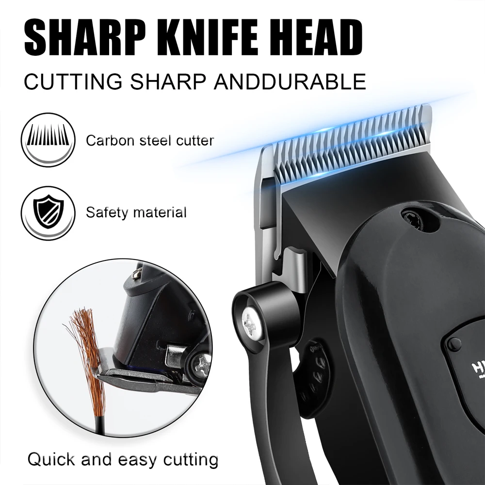 Cortadora de pelo HIENA, afeitadora, tijeras eléctricas profesionales, cortadora de pelo para barbería, cortadora de pelo para hombres