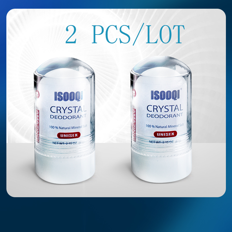 60 グラムミョウバンスティック 2 ピース/ロットカリウムミョウバンブロック制汗剤石クリスタル消臭天然ミネラル塩脇の下ユニセックス