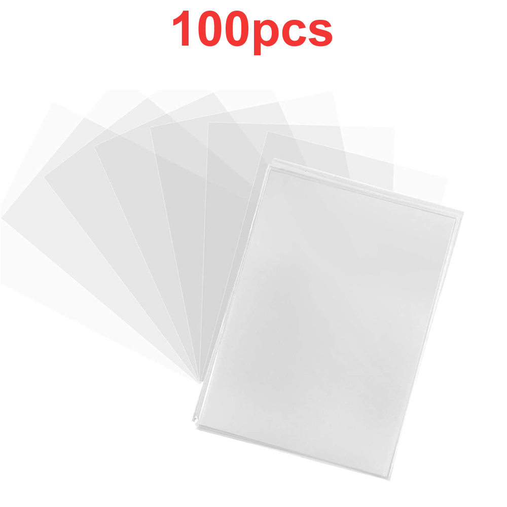 100 stuks speelbeschermer compatibele ruilkaarten map case houder transparante games kaarthoezen speelgoed cadeau