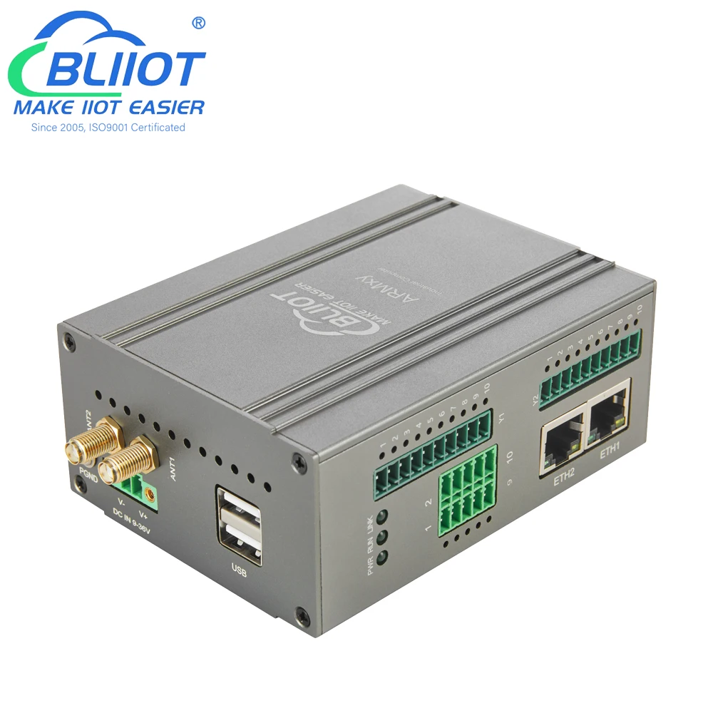 BLIIOT 2 x A7 Kernel 512MB+8G Node-RED Edge Computing Gateway ARM Gateway 4CH RS485 IO BL118