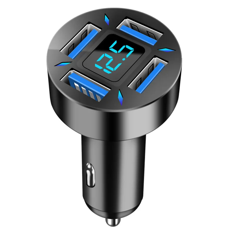 Cargador de coche USB de 66W, carga rápida PD QC3.0 con voltímetro, enchufe de encendedor de cigarrillos, adaptador de corriente para iPhone 11, 12, Samsung, Xiaomi