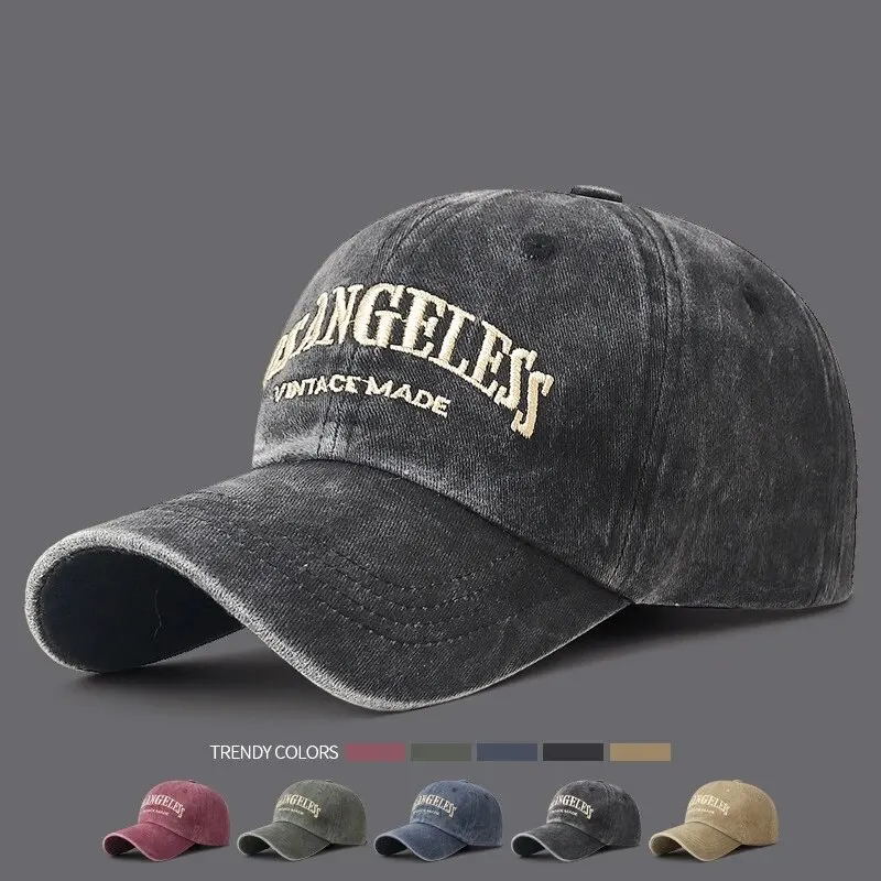 Gorra de béisbol con bordado tridimensional, gorro de tela con revestimiento Vintage, suave, desgastado, informal, color blanco, novedad