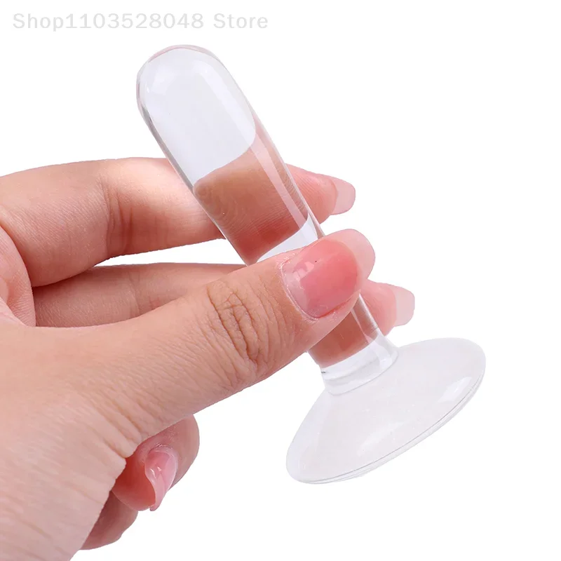 โปร่งใสขนาดเล็กฐานแบนบด Rod สมุนไพร Pestle สําหรับแร่ธาตุ/เม็ดสี/คริสตัล Lab & DIY ชุดเครื่องมือ