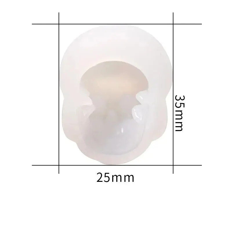Diy crânio cristal resina epóxi molde crânio pingente pulseira colar molde de silicone