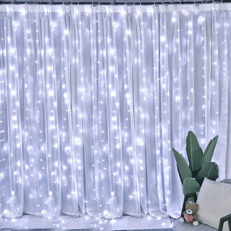 Cortina de luces LED USB, guirnalda de luces cálidas, iluminación de Festival, arcoíris, lámpara de ventana, hogar, dormitorio, boda, decoración de Navidad