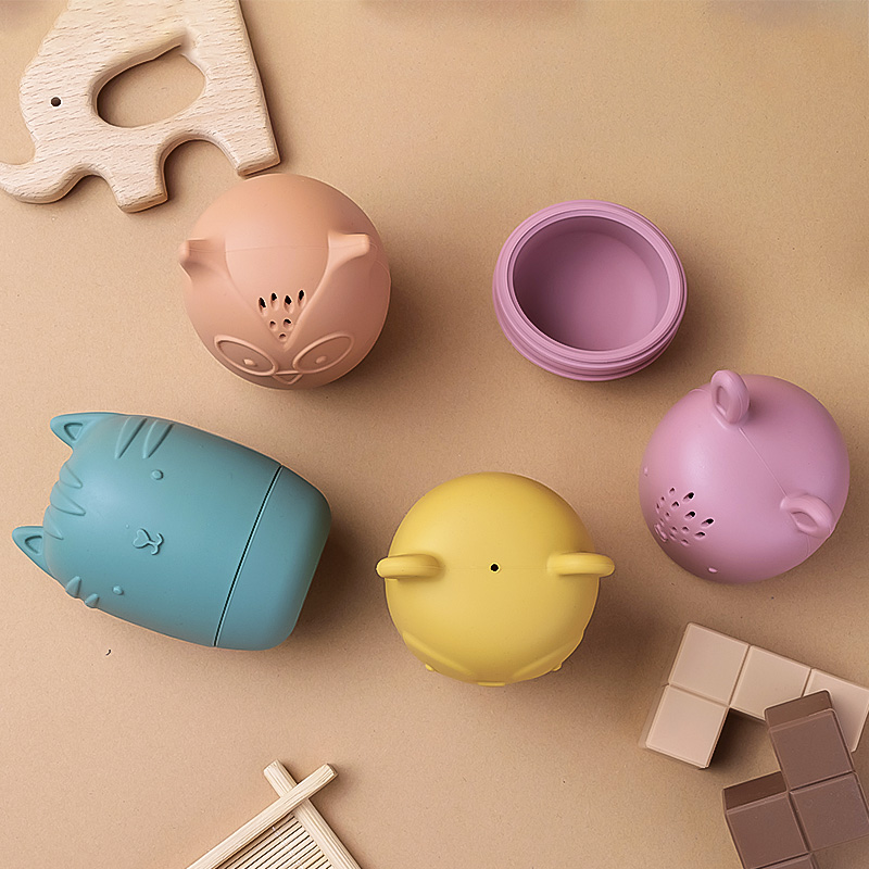 Juguetes de baño para bebés, juguetes de agua de dibujos animados para niños pequeños, baño de natación, bañera de aspersor de silicona, juguete de animales para niños pequeños