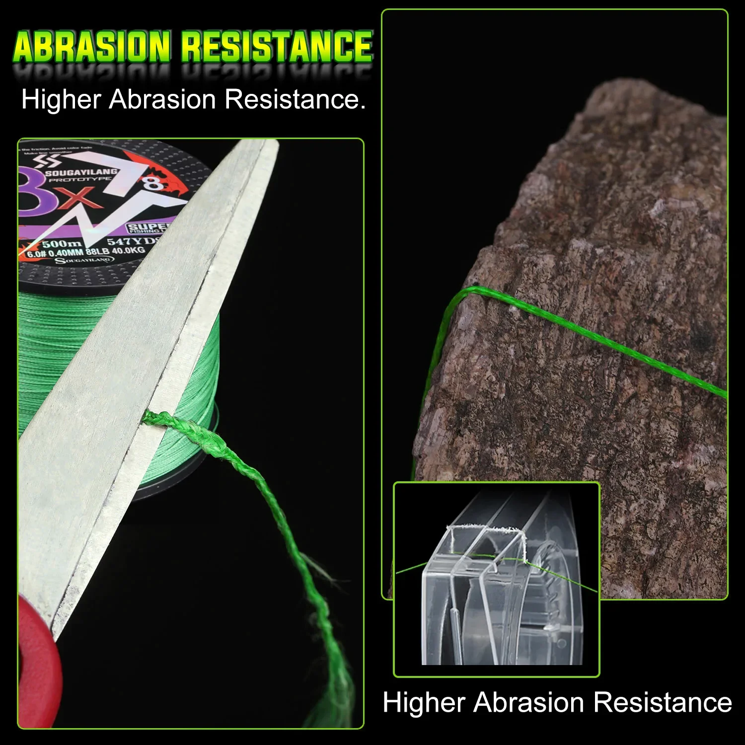 Línea de pesca trenzada Sougayilang X4 X8 100/300/500 arrastre máximo 66LB línea de PE multifilamento para lubina accesorios de pesca de carpa