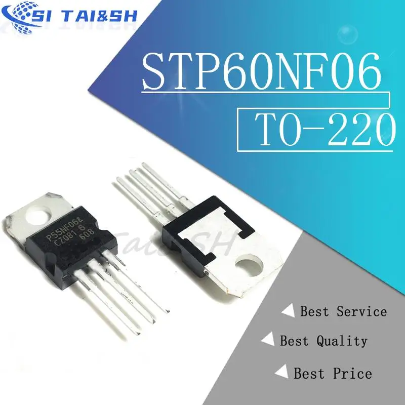 10pcs STP60NF06 P60NF06 60N06 60NF06   integrated circuit Data system