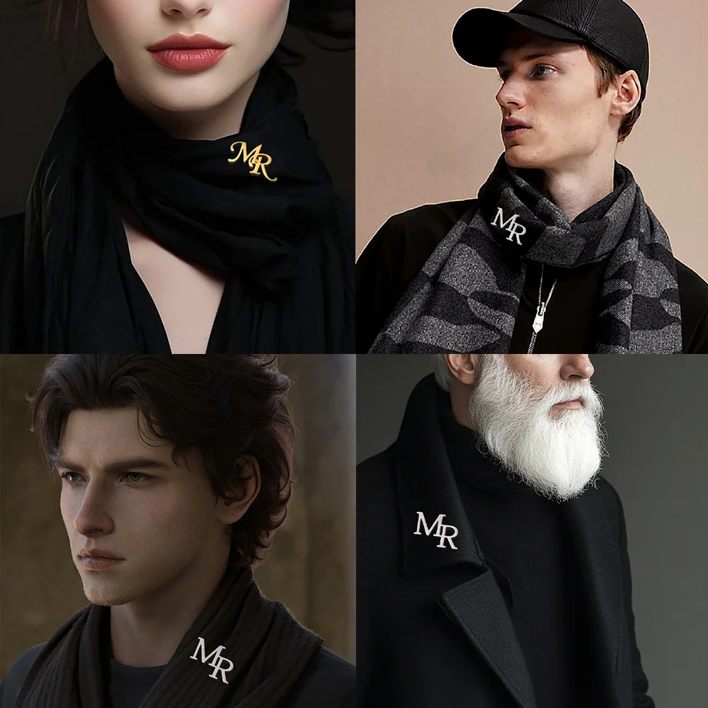 My Shape Benutzer definierte Initialen Brosche für Herren anzug für lässigen Pullover Mantel personal isierte Buchstaben Stifte Abzeichen Typenschild Brosche Schmuck