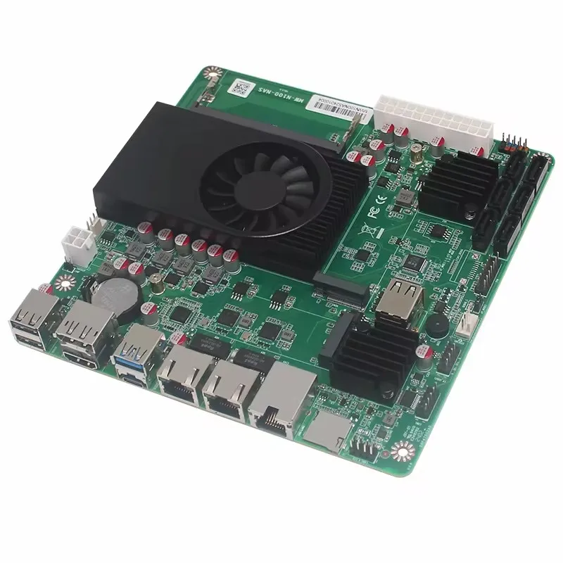 Scheda madre NAS N150 i3 N305 a 6 alloggiamenti 1*10G 2*i226-V 2.5G 3LAN 2*M.2 NVMe 6*SATA3.0 1*DDR5 Scheda firewall Mini ITX Scheda madre